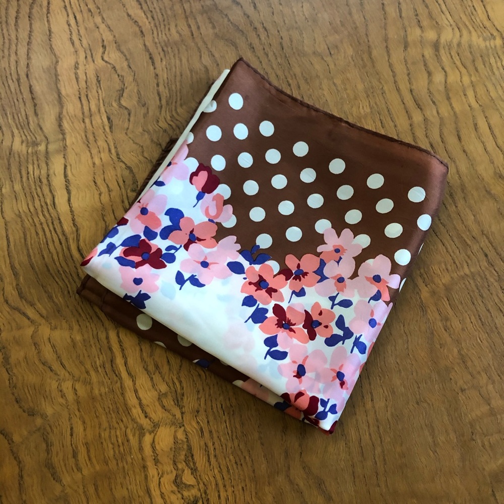 Polkadot floral scarf